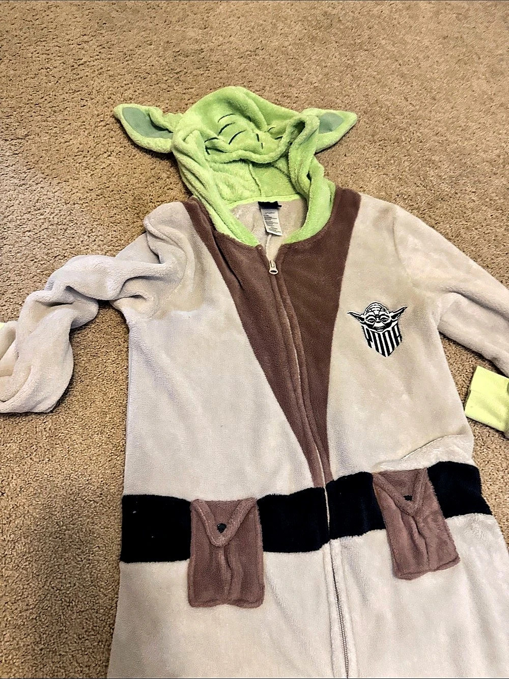 Star Wars Yoda Costume Gray & Green Size Medium